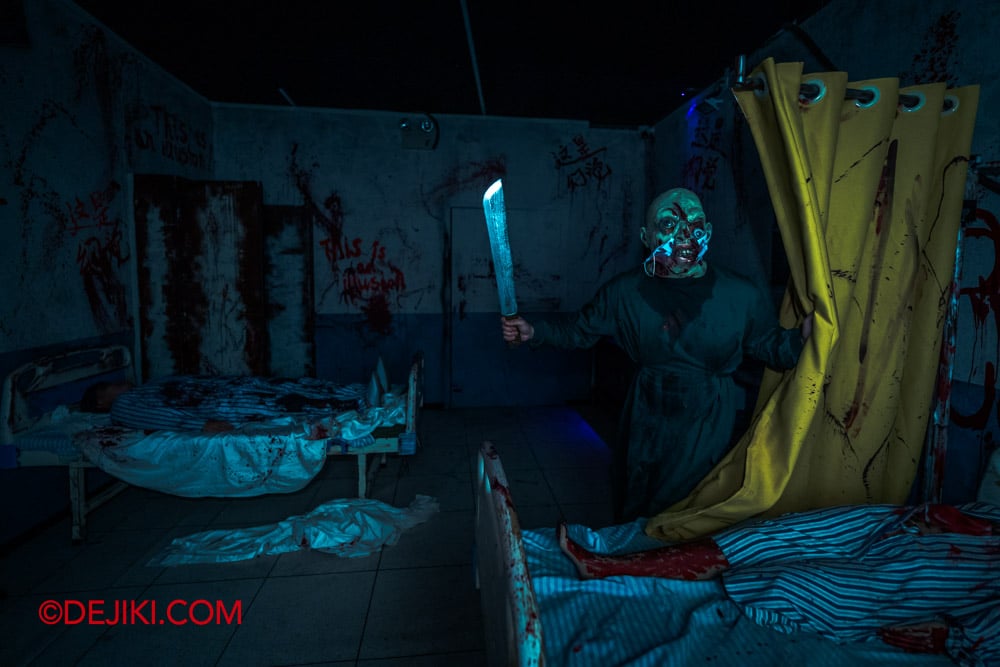 USS Halloween Horror Nights 13 Review by Dejiki The Unruly Immortals haunted house 3 Wards at White Pagoda Hospital
