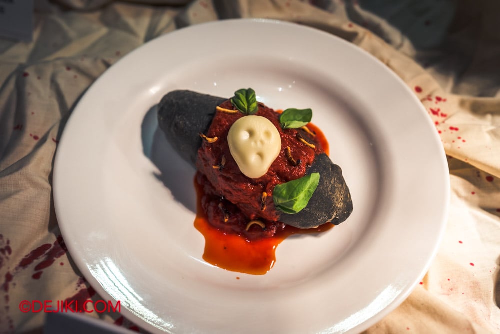 Universal Studio Singapore Halloween Horror Nights 13 Preview Blumhouse Bar HHN13 Horror themed food menu Charred Grave Bones