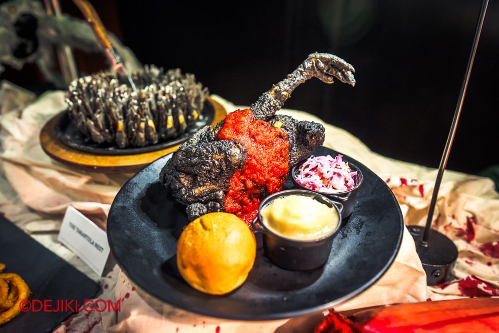 Universal Studio Singapore Halloween Horror Nights 13 Preview Blumhouse Bar HHN13 Horror themed food menu Chicken Murder Crime Scene