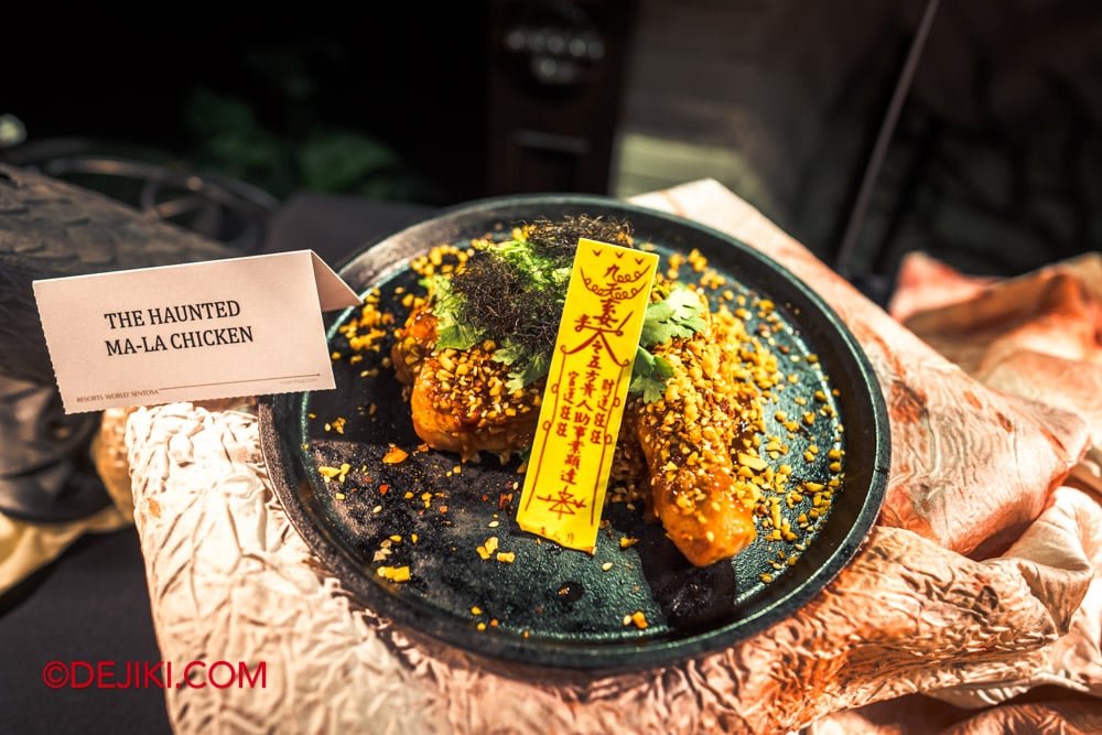 Universal Studio Singapore Halloween Horror Nights 13 Preview Blumhouse Bar HHN13 Horror themed food menu Haunted Ma La Chicken