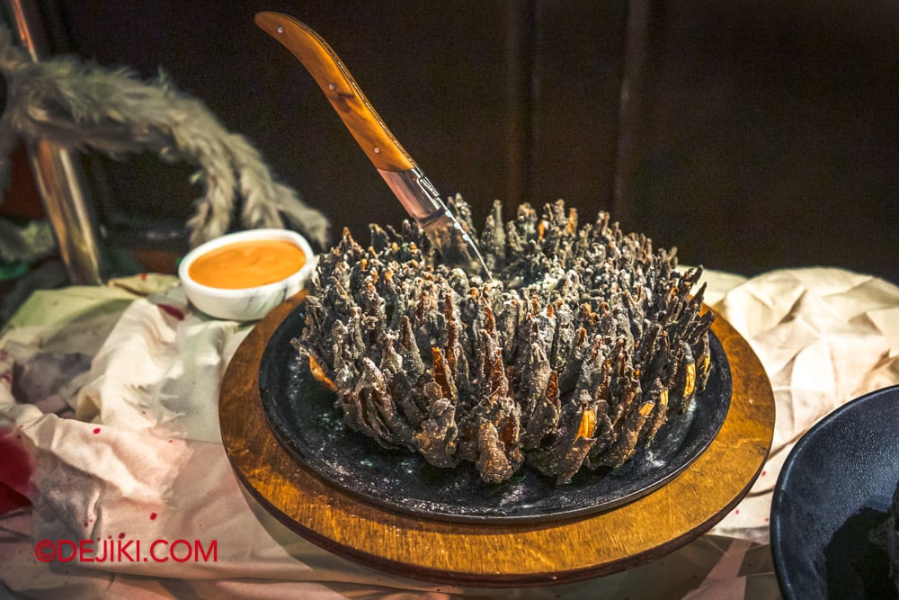 Universal Studio Singapore Halloween Horror Nights 13 Preview Blumhouse Bar HHN13 Horror themed food menu Tarantula Nest