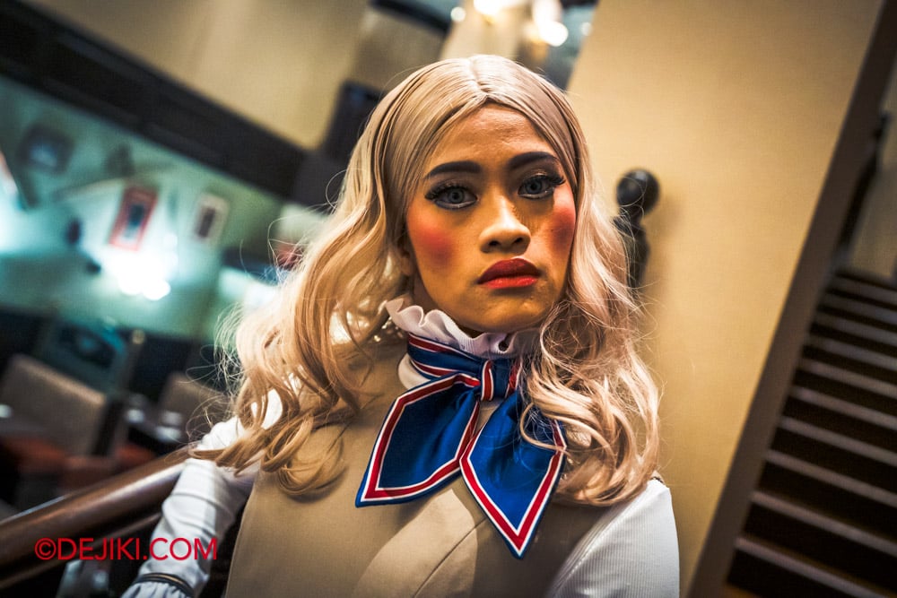Universal Studio Singapore Halloween Horror Nights 13 Preview Blumhouse Bar M3GAN Invasion closeup