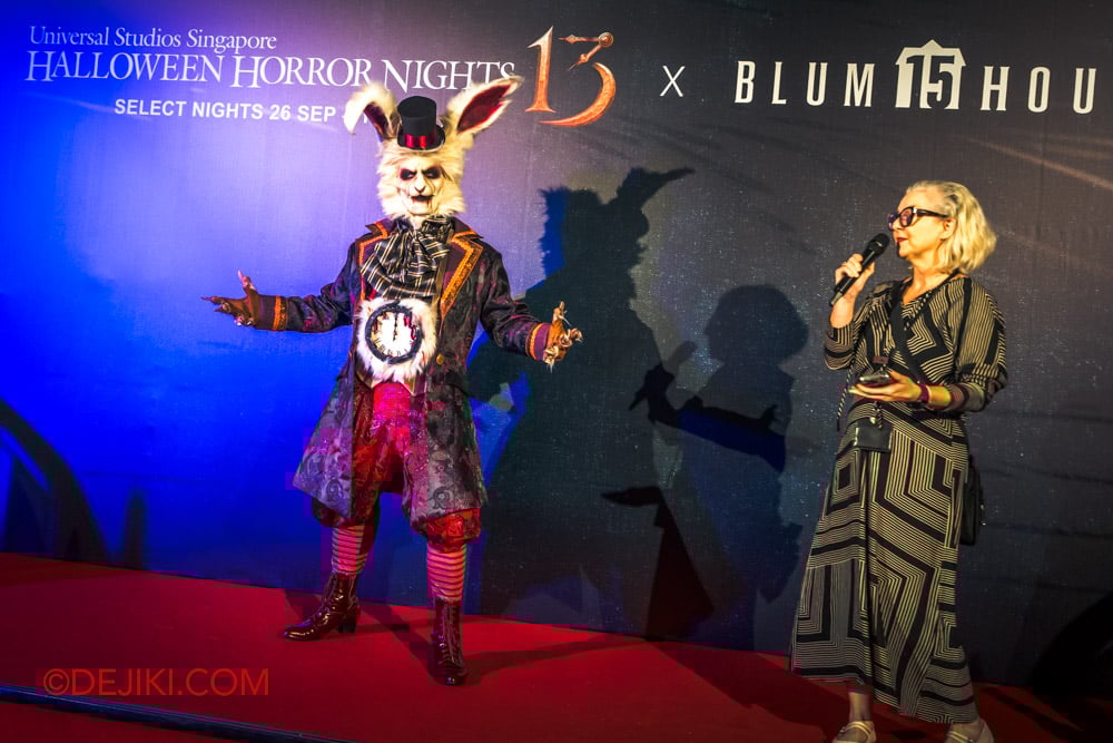 Universal Studio Singapore Halloween Horror Nights 13 Preview Creative Costuming designer Claire Loh with Mr Rabid