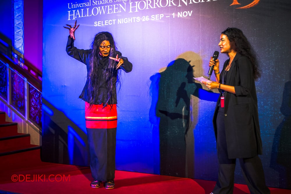 Universal Studio Singapore Halloween Horror Nights 13 Preview Creative Costuming designer with Black Spirit