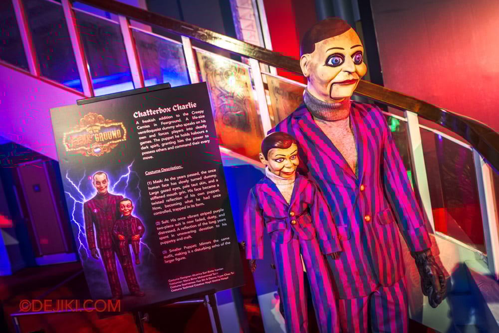 Universal Studio Singapore Halloween Horror Nights 13 Preview Creative Costuming showcase Chatterbox Charlie from The FEARground