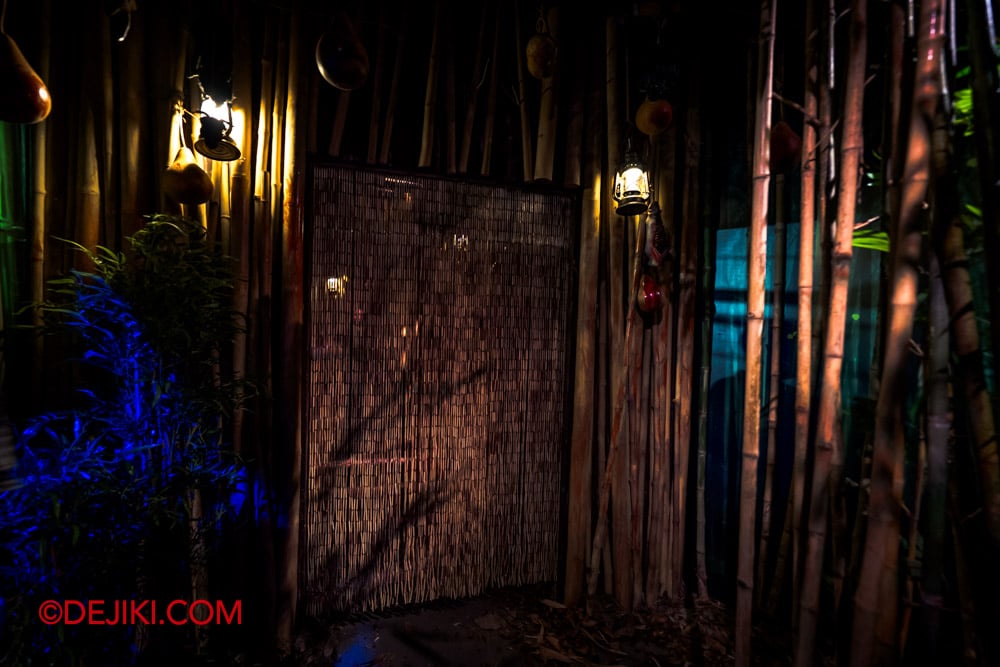 Universal Studio Singapore Halloween Horror Nights 13 Preview Death Whisperer haunted house Entrance to Witch hut