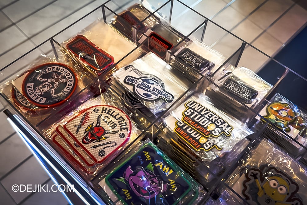 Universal Studios Singapore Day Halloween event 2025 Trick or Thrills Merch Patchwork Parlour Patches