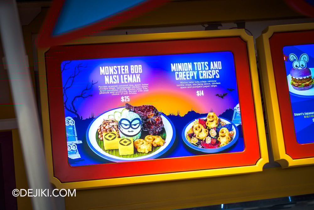 Universal Studios Singapore Day Halloween event 2025 Trick or Thrills Seasonal Food Super Hungry Food Stand Minion Monster Special Halloween Meals