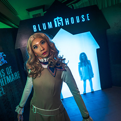 Universal Studios Singapore Halloween Horror Nights 13 2025 HHN13 Preview Blumhouse Bar with M3GAN sq