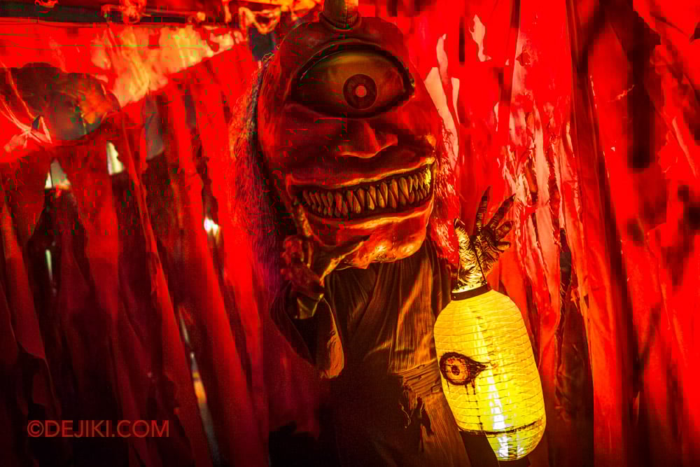 USS Halloween Horror Nights 13 Scare Zone Feature by Dejiki The Realm of Yokai 3 One Eyed Oni with Lantern