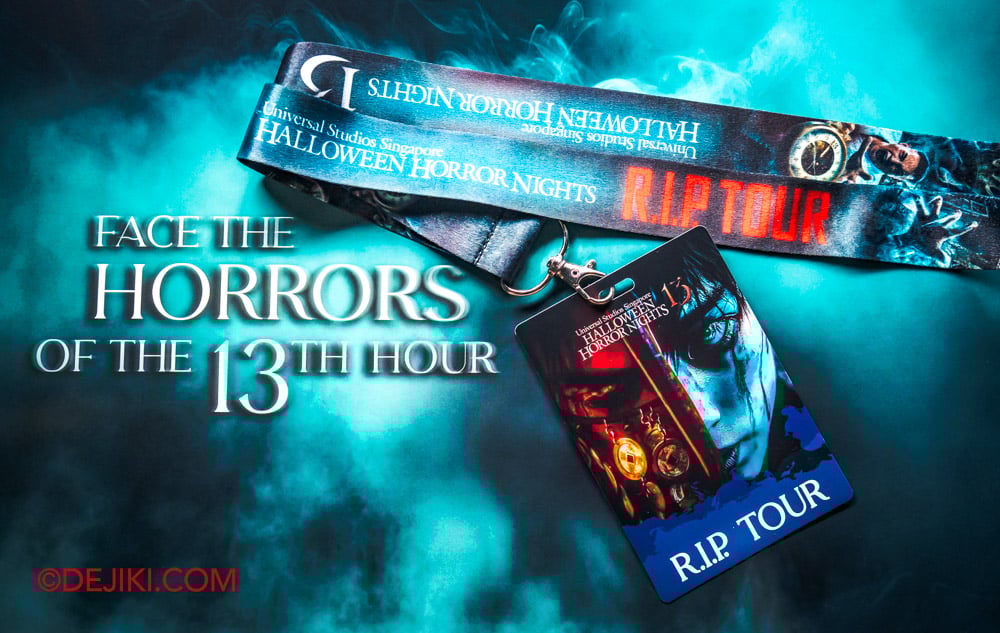 Universal Studios Singapore Halloween Horror Nights 13 USS HHN13 RIP Tour Exclusive RIP Credential Card and Special Lanyard