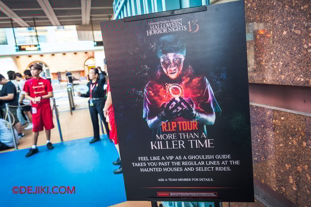 Universal Studios Singapore Halloween Horror Nights 13 USS HHN13 RIP Tour New VIP Reception at Park Entrance Gantry
