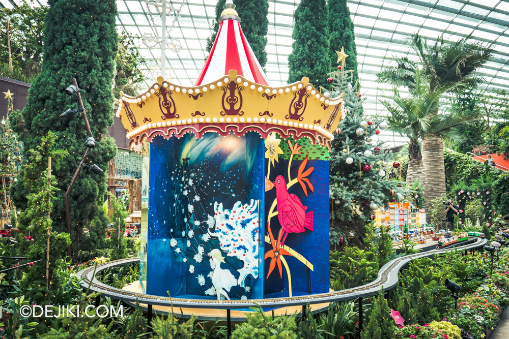 Gardens by the Bay Christmas Train Show 2025 - Flower Dome Back Row Hans Christian Andersen Fairy Tale Carousel Gardens by the Bay Christmas Train Show 2025 Flower Dome Back Row Hans Christian Andersen Fairy Tale Carousel