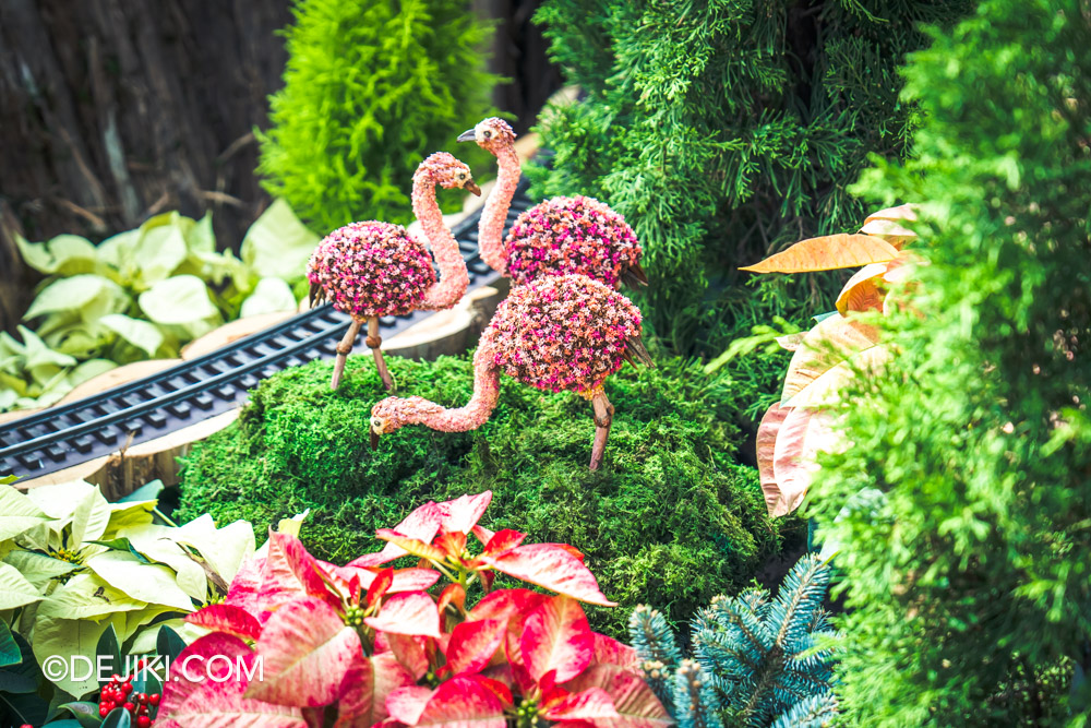 Gardens by the Bay Christmas Train Show 2025 - Flower Dome Main Field Flamingo Topiaries from Franklin Park Conservatory and Botanical Gardens on loan from Applied Imagination Gardens by the Bay Christmas Train Show 2025 Flower Dome Main Field Flamingo Topiaries from Franklin Park Conservatory and Botanical Gardens on loan from Applied Imagination