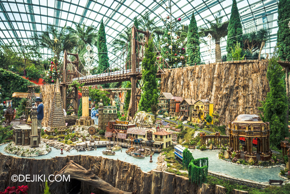 Gardens by the Bay Christmas Train Show 2025 - Flower Dome Main Field Overview Mountain and Tracks Gardens by the Bay Christmas Train Show 2025 Flower Dome Main Field Overview Mountain and Tracks