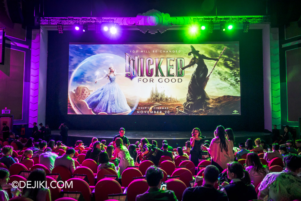 Wicked For Good Singapore Premiere at Universal Studios Singapore 24 Movie Screening inside Pantages Hollywood Theater Wicked For Good Singapore Premiere at Universal Studios Singapore 24 Movie Screening inside Pantages Hollywood Theater