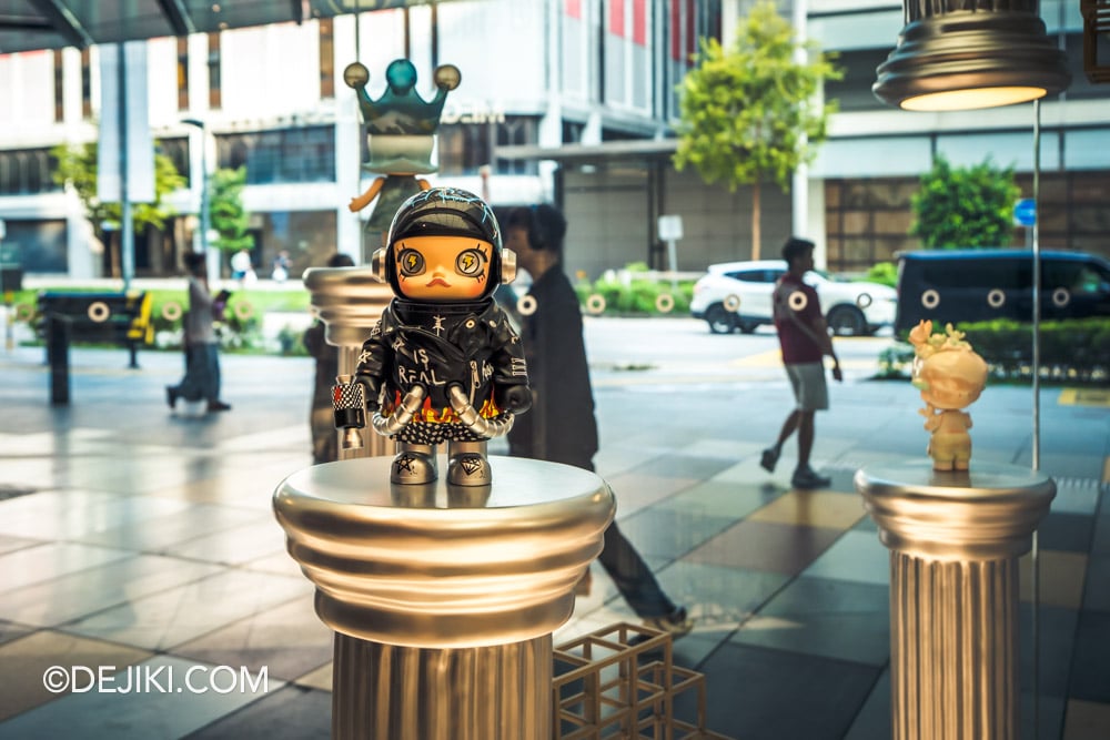 POP MART Singapore Funan Flagship Store 2025 - MEGA Collection Showcase at Entrance closeup POP MART Singapore Funan Flagship Store 2025 MEGA Collection Showcase at Entrance closeup