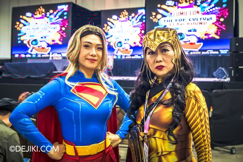 Singapore Comic Con 2025 Preview Night - Cosplayers Super Girl and Wonder Woman 1984 Singapore Comic Con 2025 Preview Night Cosplayers Super Girl and Wonder Woman 1984