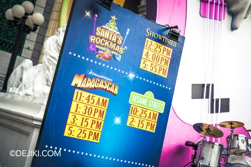 Universal Studios Singapore Park Update - A Universal Christmas at New York zone Santa Rockmas meet and greet Madagascar Penguins and Sesame Street Universal Studios Singapore Park Update A Universal Christmas at New York zone Santa Rockmas meet and greet Madagascar Penguins and Sesame Street