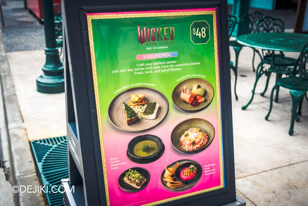 Universal Studios Singapore Wicked For Good Menu offerings - Three Course Meal at KTs Grill Universal Studios Singapore Wicked For Good Menu offerings Three Course Meal at KTs Grill