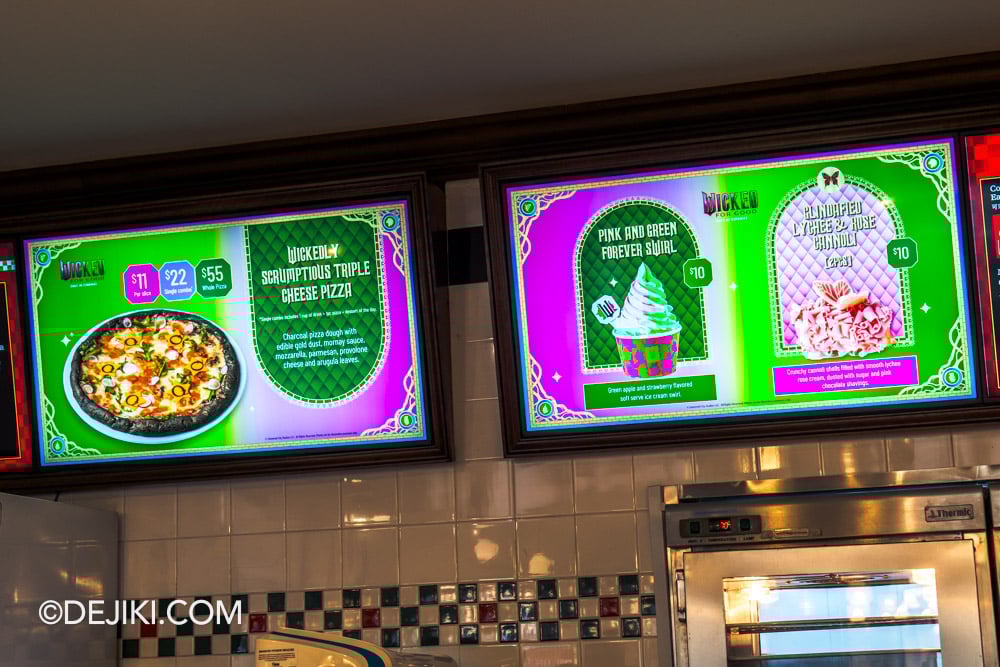 Universal Studios Singapore Wicked For Good Menu offerings - Wicked Scrumptious Triple Cheese Pizza and Treats at Louis NY Pizza Parlor Universal Studios Singapore Wicked For Good Menu offerings Wicked Scrumptious Triple Cheese Pizza and Treats at Louis NY Pizza Parlor