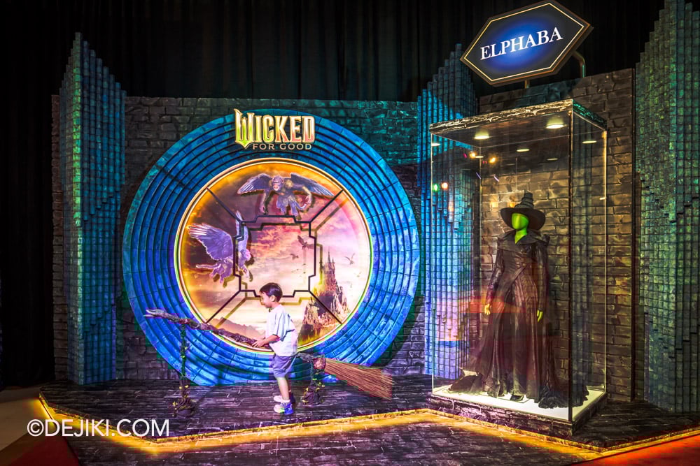 Universal Studios Singapore Wicked For Good The Wardrobe of Wicked A Curated Costume Display exhibition - Elphaba zone in Kiamo Ko Universal Studios Singapore Wicked For Good The Wardrobe of Wicked A Curated Costume Display exhibition Elphaba zone in Kiamo Ko