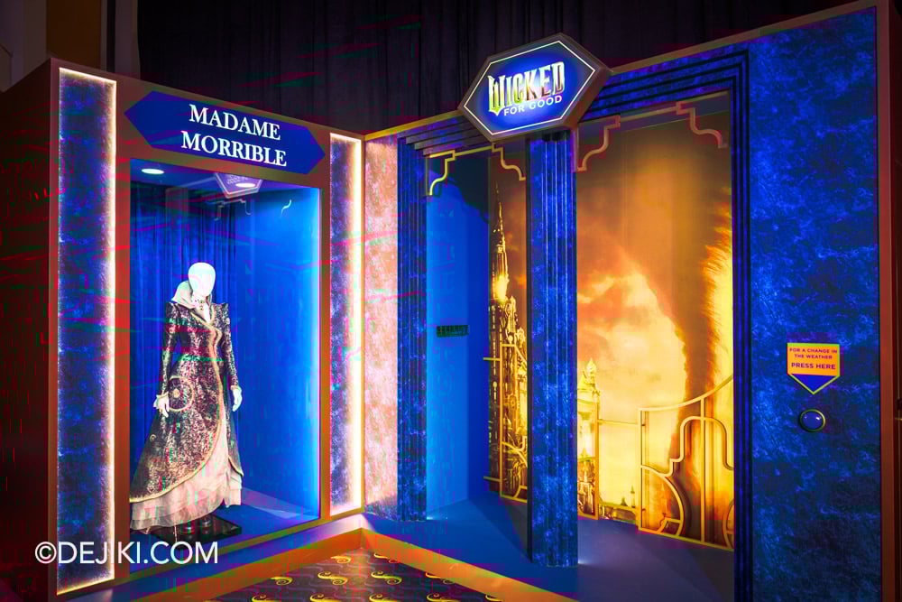 Universal Studios Singapore Wicked For Good The Wardrobe of Wicked A Curated Costume Display exhibition - Madame Morrible zone Universal Studios Singapore Wicked For Good The Wardrobe of Wicked A Curated Costume Display exhibition Madame Morrible zone