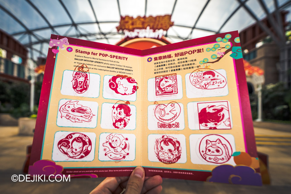 Resorts World Sentosa RWS Gallop into POP-SPERITY POP MART Stamp Rally completed passport Resorts World Sentosa RWS Gallop into POP SPERITY POP MART Stamp Rally completed passport