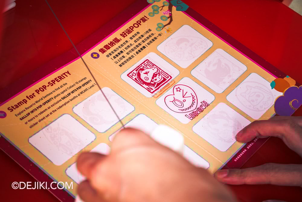 Resorts World Sentosa RWS Gallop into POP-SPERITY POP MART Stamp Rally stamping Resorts World Sentosa RWS Gallop into POP SPERITY POP MART Stamp Rally stamping