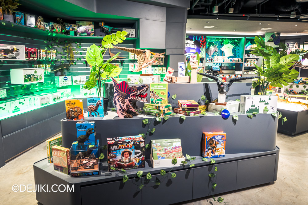 Mandai Singapore Exploria attraction - Exploria Shop dinosaur toys overview Mandai Singapore Exploria attraction Exploria Shop dinosaur toys overview