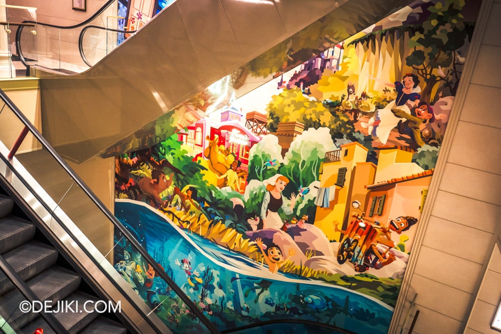 Disney Adventure Maiden Voyage Experience Trip Report and Review Escalators Wall Murals 2 Disney Adventure Maiden Voyage Experience Trip Report and Review Escalators Wall Murals 2