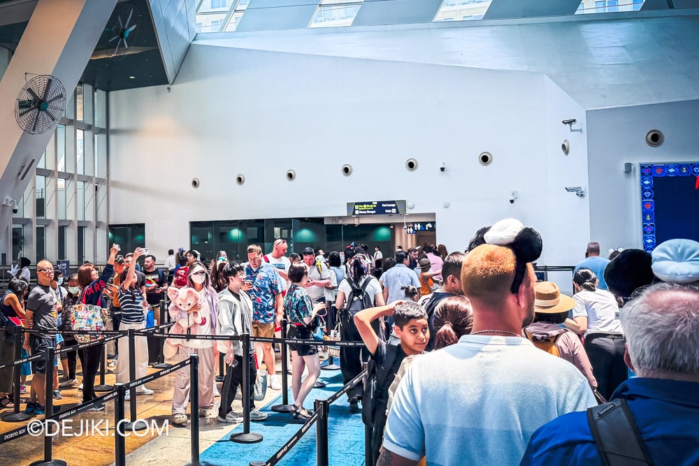 Disney Adventure Maiden Voyage Experience Trip Report and Review - Port Arrival Time Queue at Marina Bay Cruise Centre Disney Adventure Maiden Voyage Experience Trip Report and Review Port Arrival Time Queue at Marina Bay Cruise Centre