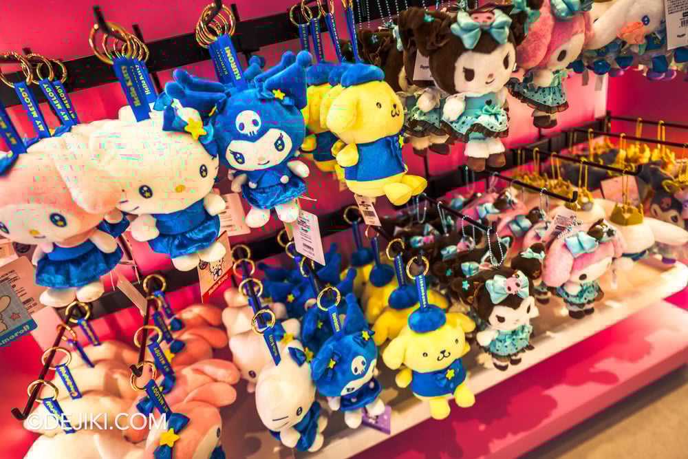 Universal Studios Singapore 2026 Sanrio Superstar Boutique overview Box Office small plush pendants at check-out Universal Studios Singapore 2026 Sanrio Superstar Boutique overview Box Office small plush pendants at check out