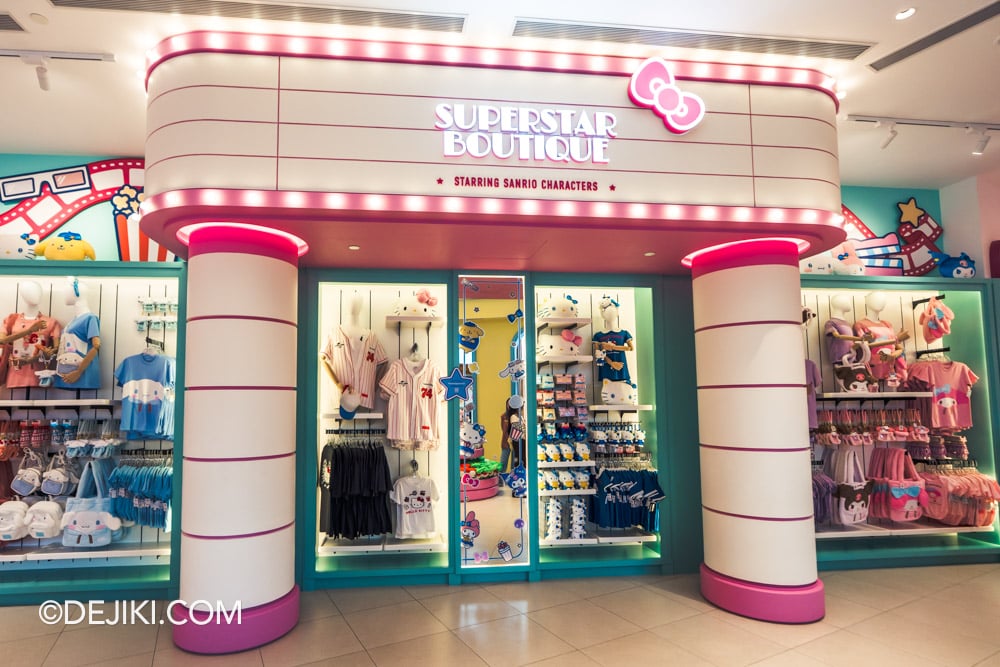 Universal Studios Singapore 2026 Sanrio Superstar Boutique overview marquee display centre Universal Studios Singapore 2026 Sanrio Superstar Boutique overview marquee display centre
