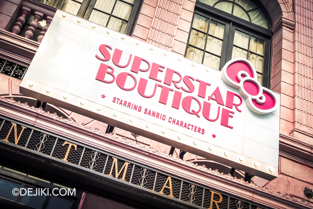 Universal Studios Singapore 2026 Sanrio Superstar Cafe Marquee signage Universal Studios Singapore 2026 Sanrio Superstar Cafe Marquee signage