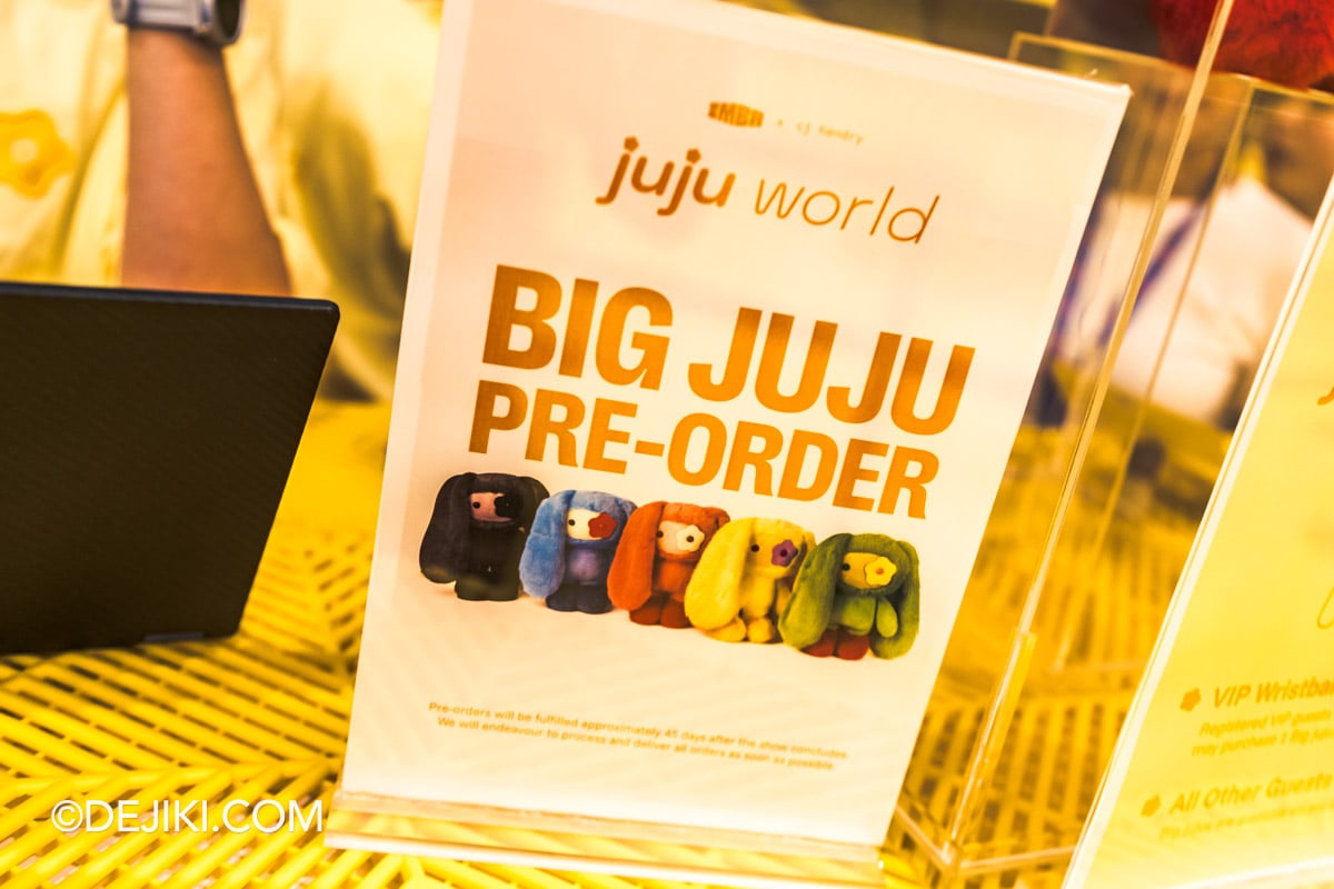 Cj Hendry juju world at IMBA Theatre Singapore - Big juju Pre-order sign Cj Hendry juju world at IMBA Theatre Singapore Big juju Pre order sign