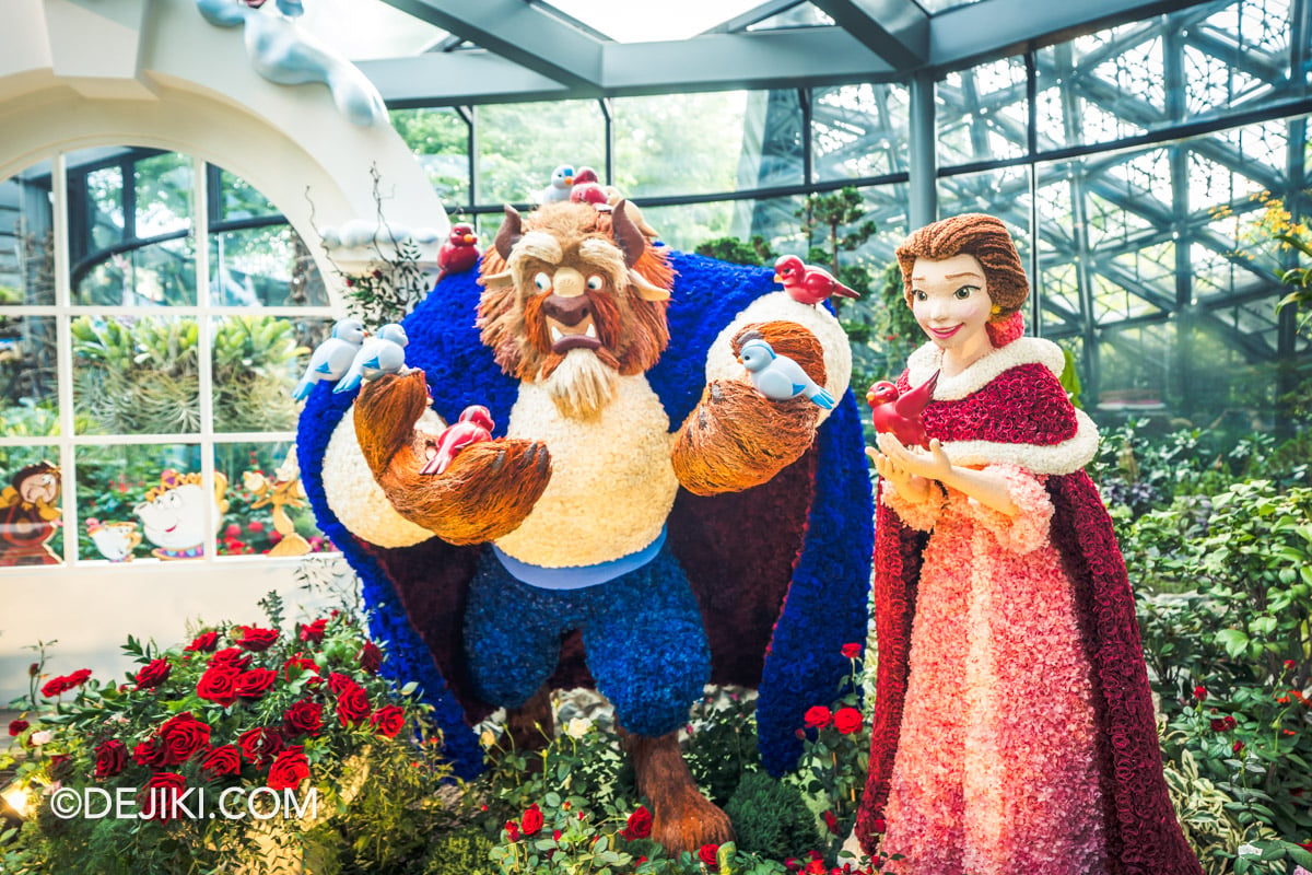 Gardens by the Bay 2026 Disney Garden of Wonder - Beauty and the Beast Belle closeup Gardens by the Bay 2026 Disney Garden of Wonder Beauty and the Beast Belle closeup