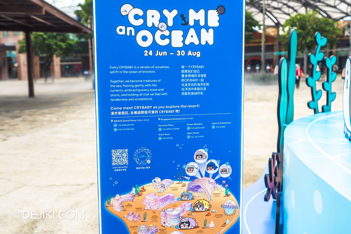 RWS Singapore Oceanarium 2026 POP MART CRYBABY CRY ME an OCEAN Activation - Event Map of all Installations RWS Singapore Oceanarium 2026 POP MART CRYBABY CRY ME an OCEAN Activation Event Map of all Installations
