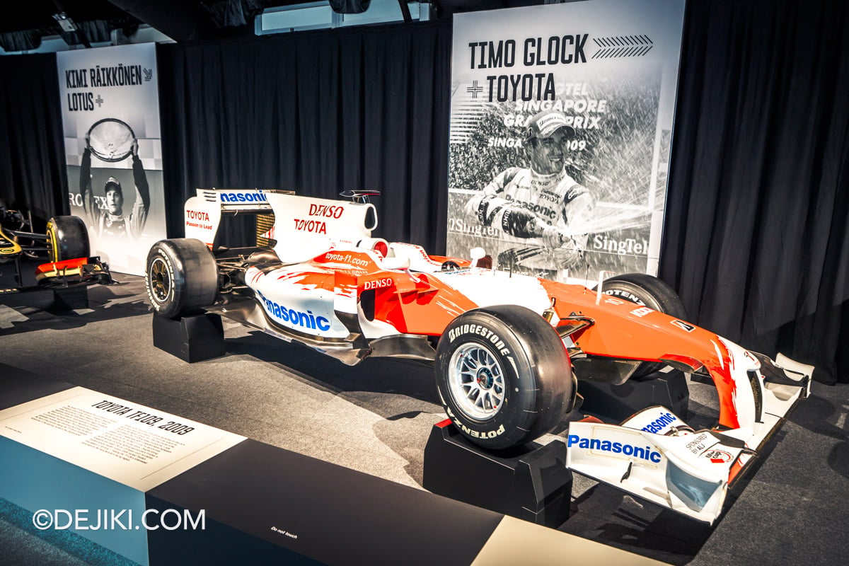 F1 The Exhibition Singapore - 3 Once Upon A Time In Formula 1 Cars on Display Toyota TF109 F1 The Exhibition Singapore 3 Once Upon A Time In Formula 1 Cars on Display Toyota TF109