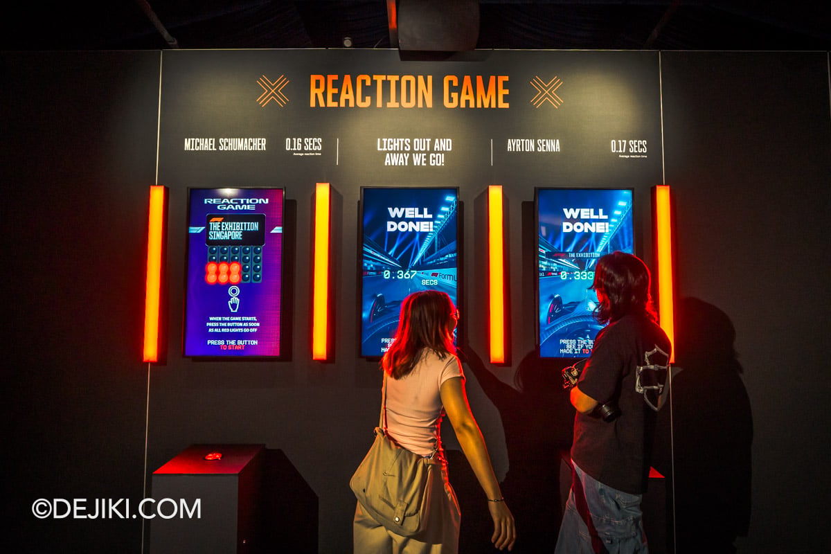 F1 The Exhibition Singapore - 8 Reaction Game F1 The Exhibition Singapore 8 Reaction Game