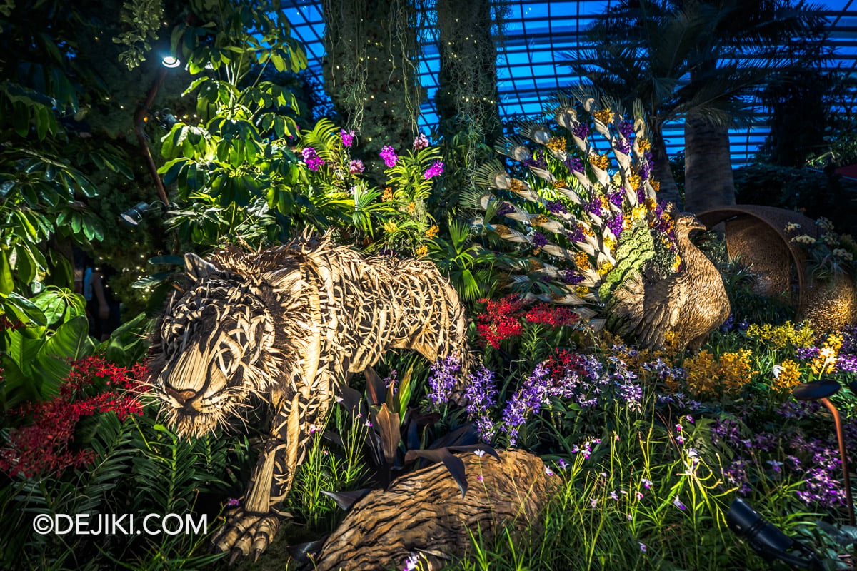 Gardens by the Bay - Orchid Extravaganza 2026 Rhythm of the Rainforest - Anyaman Sculpture Tiger and Peacock Gardens by the Bay Orchid Extravaganza 2026 Rhythm of the Rainforest Anyaman Sculpture Tiger and Peacock