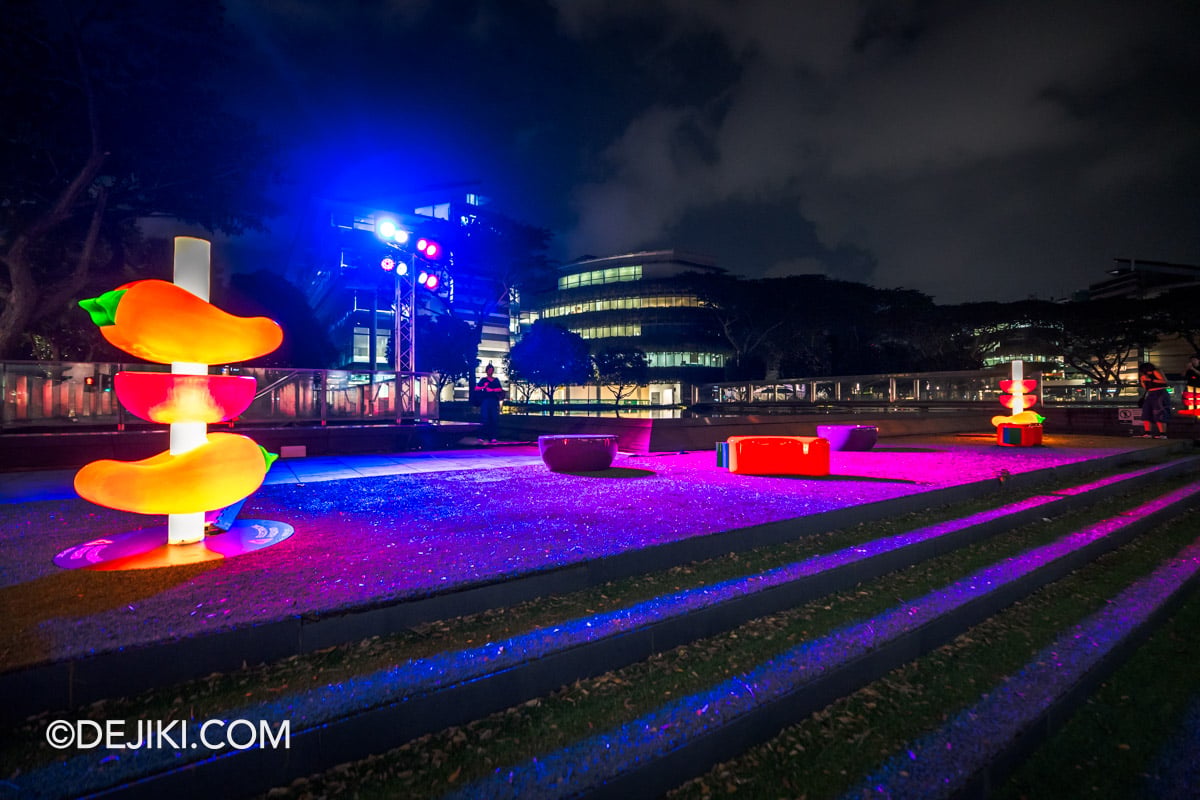 Light Together Bras Basah Bugis - Plant chilli then no rain by Arup above Bras Basah MRT station wide Light Together Bras Basah Bugis Plant chilli then no rain by Arup above Bras Basah MRT station wide