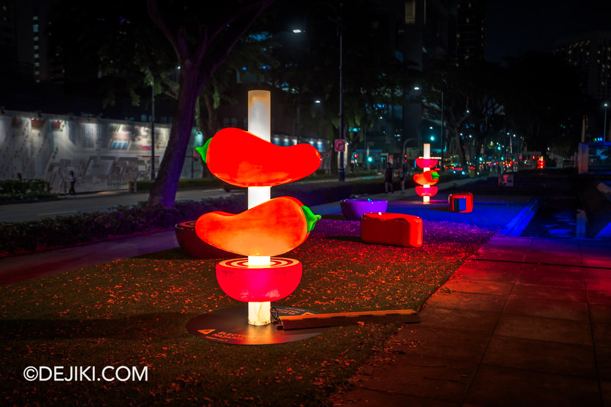 Light Together Bras Basah Bugis - Plant chilli then no rain by Arup above Bras Basah MRT station Light Together Bras Basah Bugis Plant chilli then no rain by Arup above Bras Basah MRT station