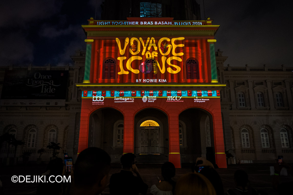 Light Together Bras Basah Bugis Voyage of Icons by Howie Kim at National Museum of Singapore facade intro wide