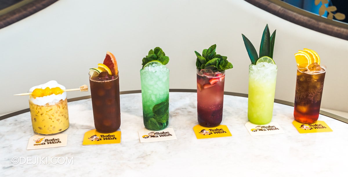 POP BAKERY Singapore at Resorts World Sentosa - Menu showcase all six specialty drinks POP BAKERY Singapore at Resorts World Sentosa Menu showcase all six specialty drinks