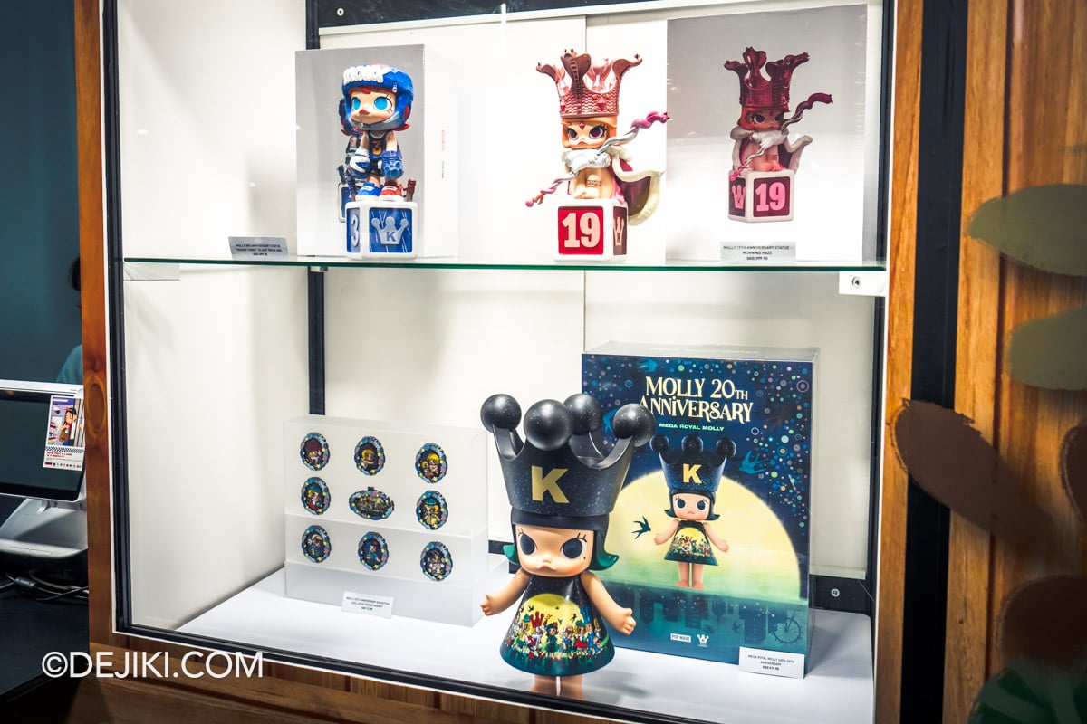 POP TOY SHOW 2026 Singapore 04 MOLLY Product Display Case showing PTS exclusives