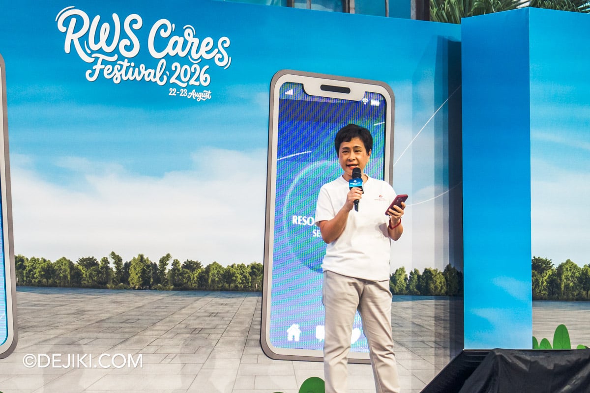 RWS Cares Festival Steps of Hope Walkathon 04 CEO Lee Shi Ruh Stage Speech at Universal Studios Singapore