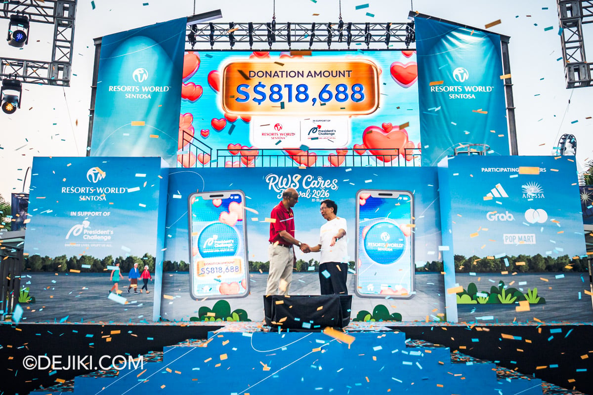 RWS Cares Festival Steps of Hope Walkathon 05 Donation Presentation to President Tharman at Universal Studios Singapore