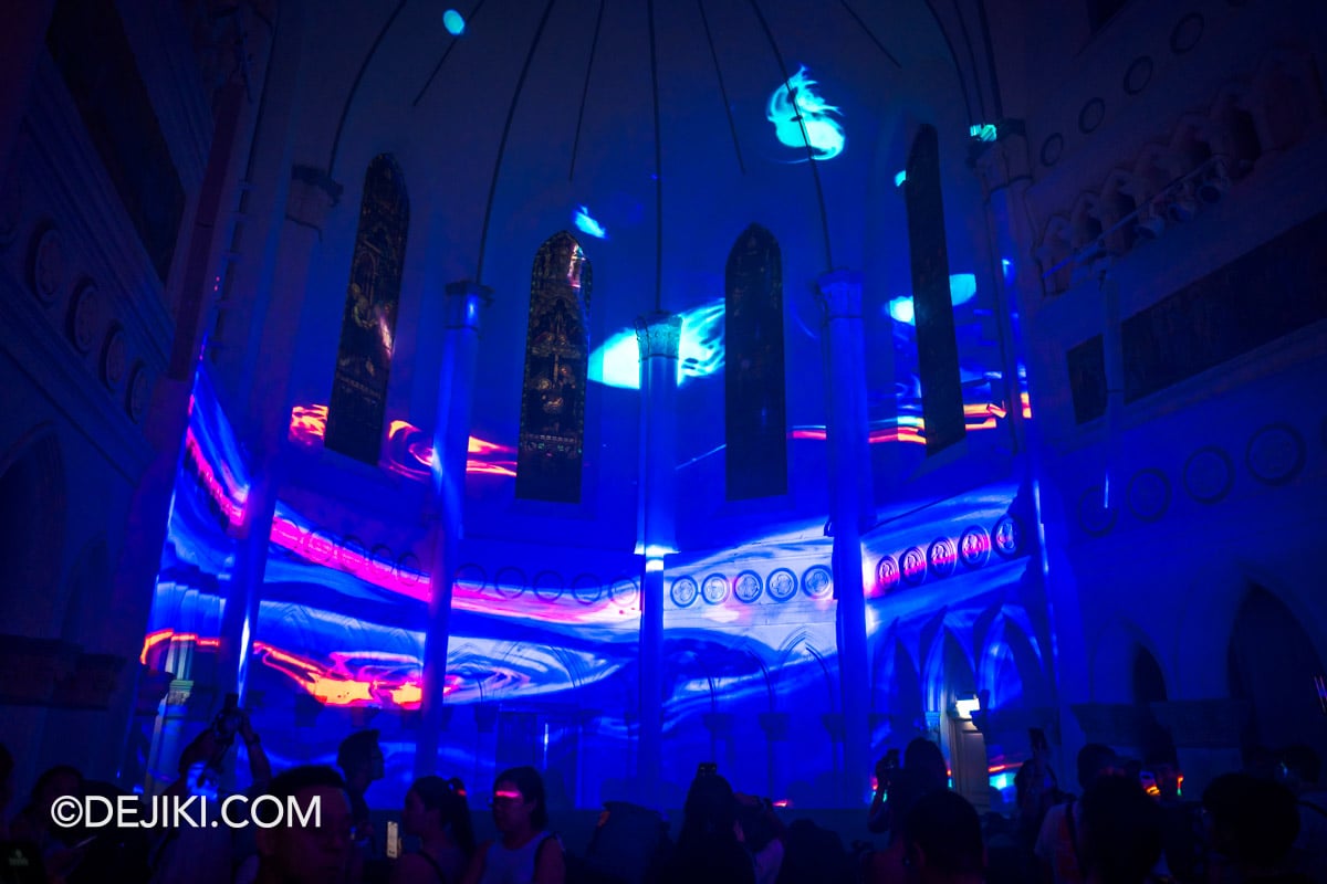 Singapore Night Festival 2026 - 12 Between Stories by Clare Chong at CHIJMES Hall projection blue Singapore Night Festival 2026 12 Between Stories by Clare Chong at CHIJMES Hall projection blue