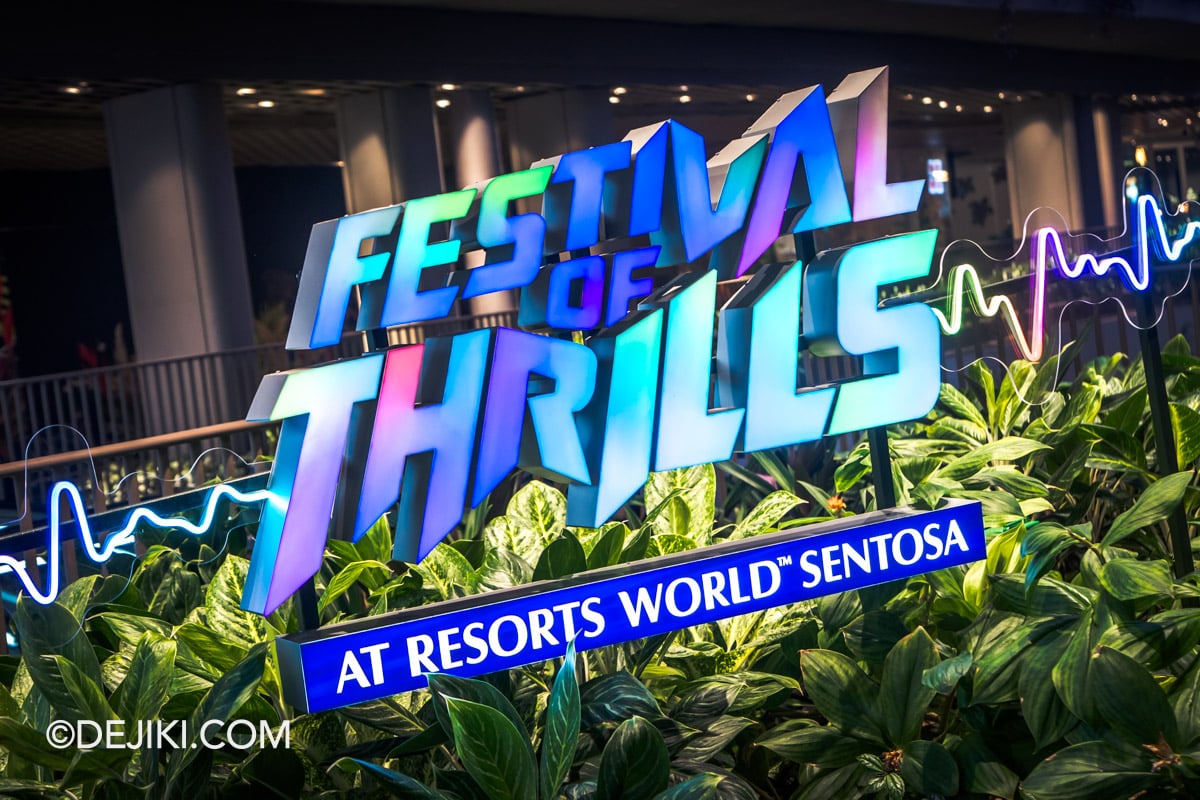 Resorts World Sentosa Festival of Thrills campaign marquee sign at WEAVE Resorts World Sentosa Festival of Thrills campaign marquee sign at WEAVE